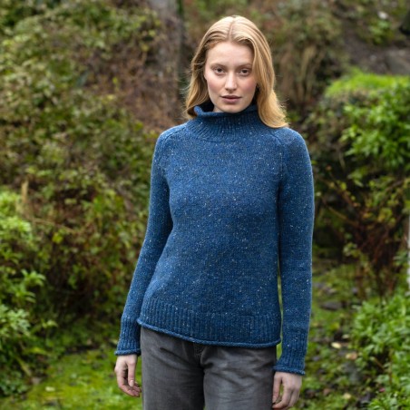 Irischer Donegal Pullover mit Turtleneck von Fisherman out of Ireland