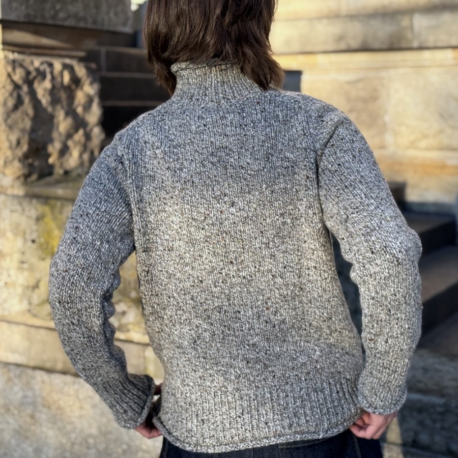 Irischer Donegal Pullover mit Turtleneck von Fisherman out of Ireland